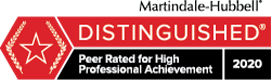 Martindale-Hubbell Distinguished Peer Rated for High Professional Achievement 2020